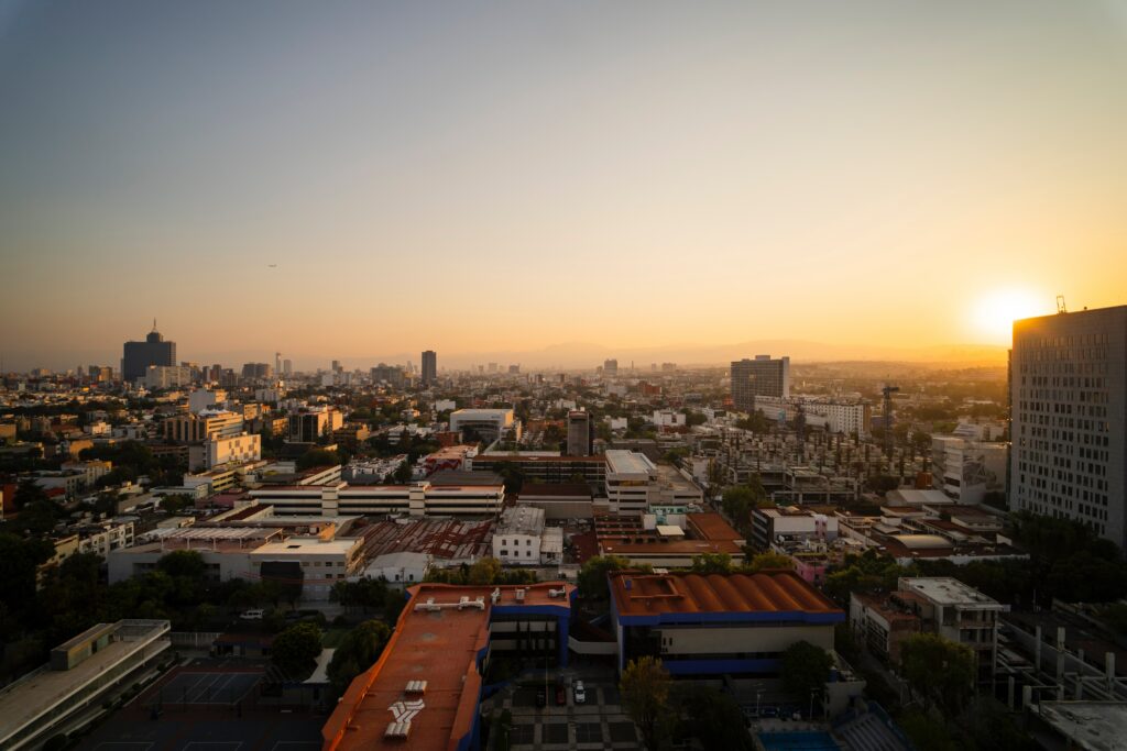 Mexico city sunrise